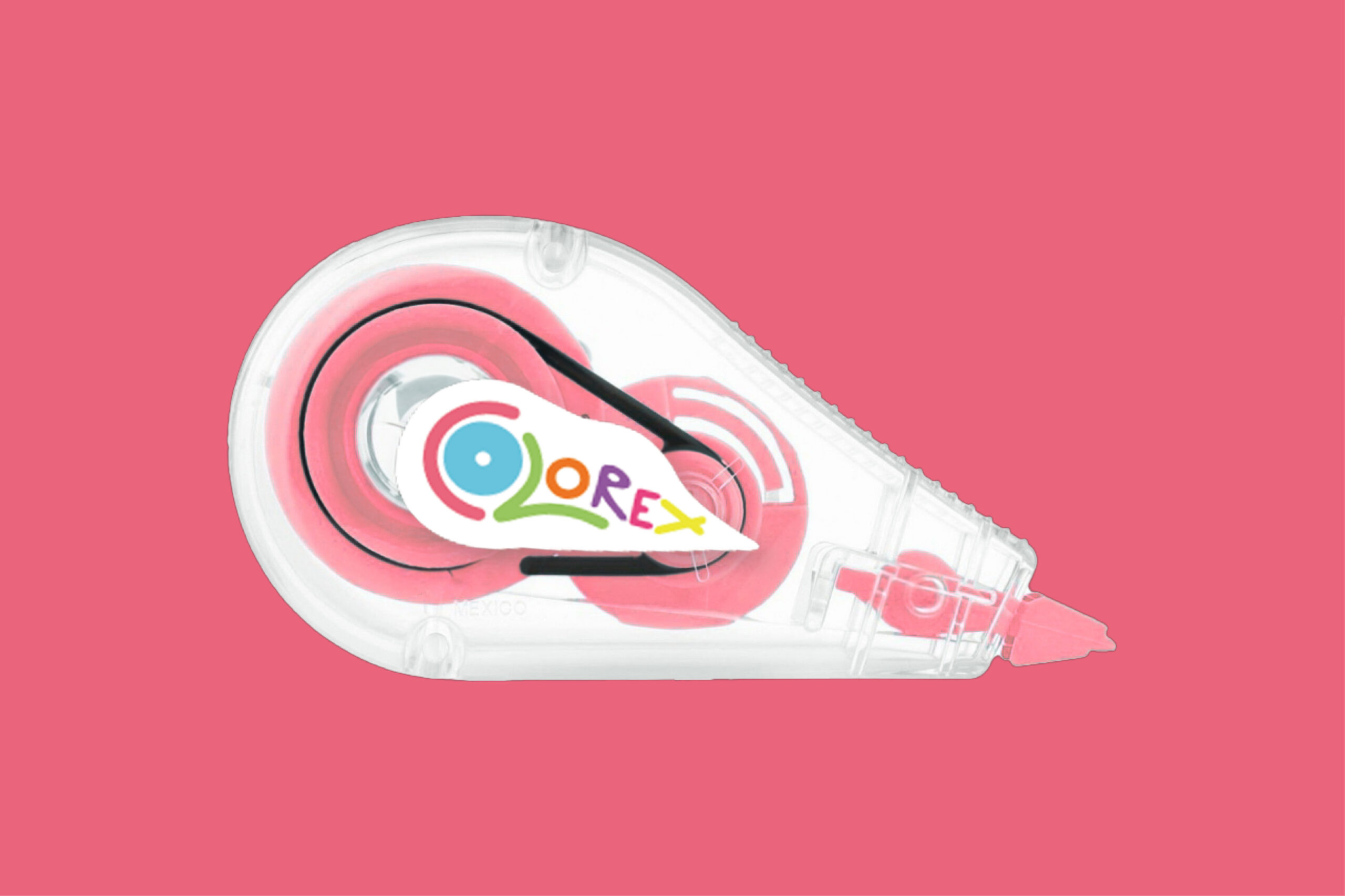 Corrector cinta color rosa pastel 