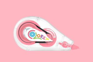 Corrector en cinta rosa pastel – Color-ex